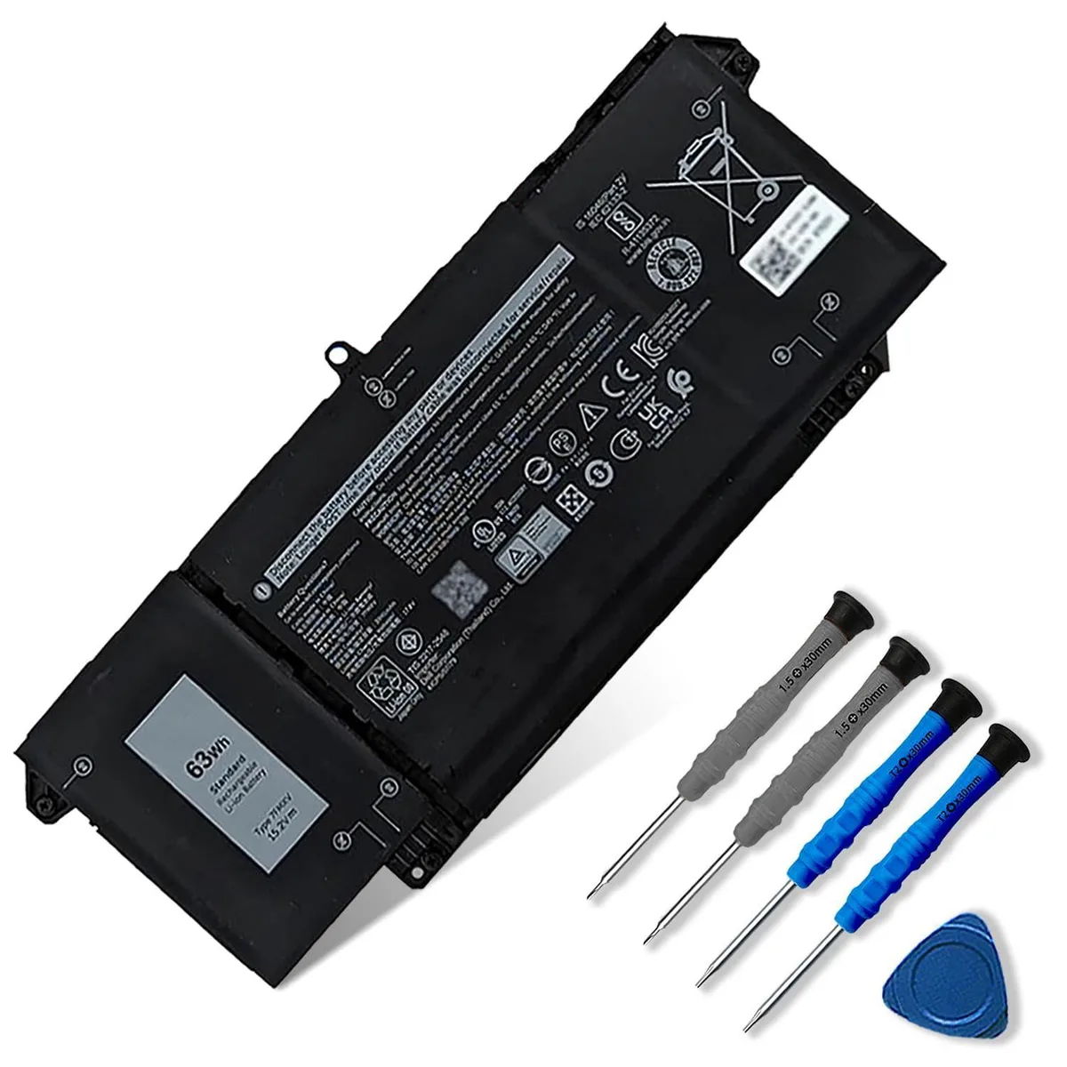 No Sew No Sew 7FMXV 63Wh 15.2V 3941mAh laptop battery for Dell Latitude 5320 7320 7420 7520 — product photo
