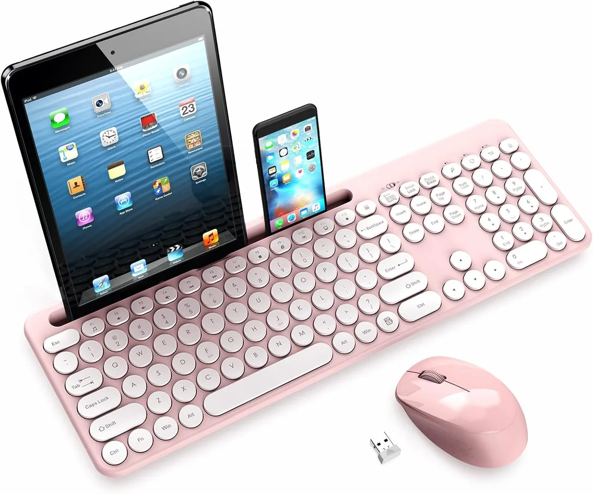 TUKO TUKO Full-Size Gaming Keyboard with Phone Holder, 16 RGB Keys, 3 Knobs, 0.91" OLED, VIA, 2.4 GHz Wireless — product photo