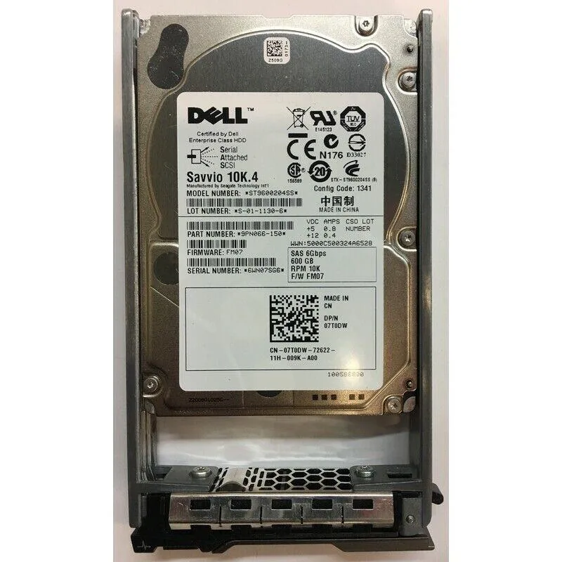 DELL DELL 7T0DW 600GB 10000RPM SAS 2.5" internal hard drive — product photo