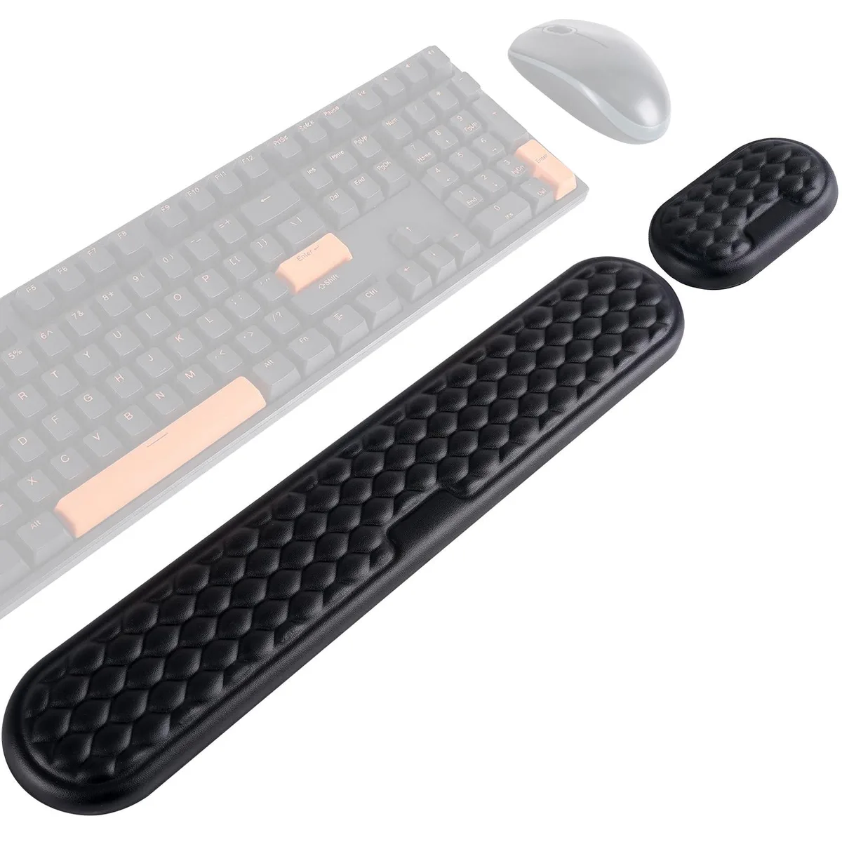  Keychron LL-KM-BK0129 Wrist Rest Set Black 17 x 2.6 in — product photo