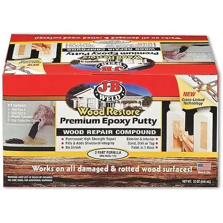 Brown epoxy putty kit in 32 oz box