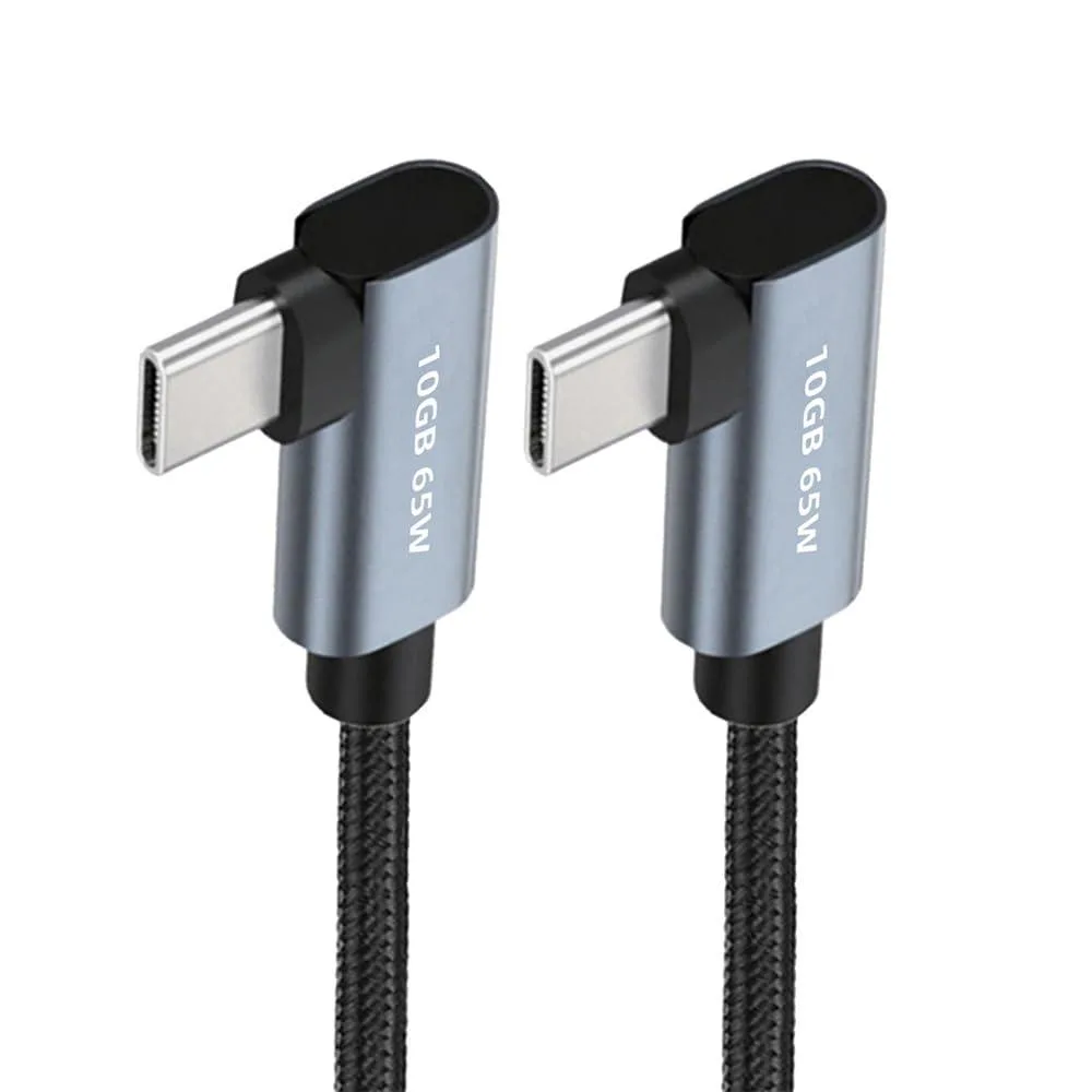 LORDWORLD LORDWORLD USB-C Cable 60cm Dual 90° 10Gbps PD 65W 4K@60Hz — product photo
