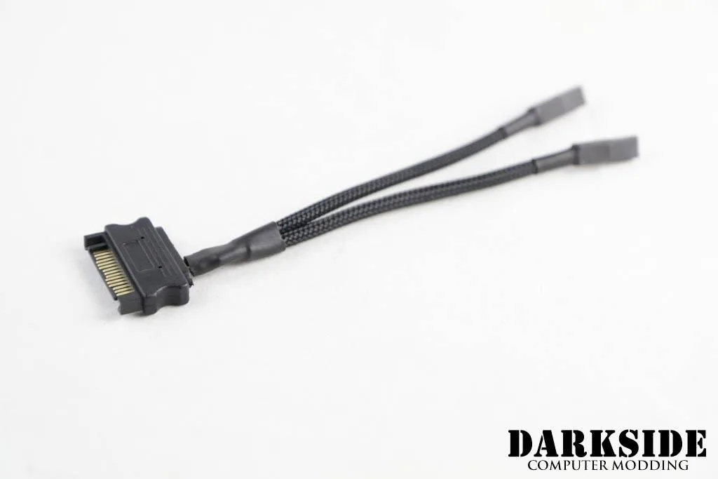 Darkside Darkside 2-Way SATA Splitter Cable Type 17 10cm Black DS-1020 — product photo