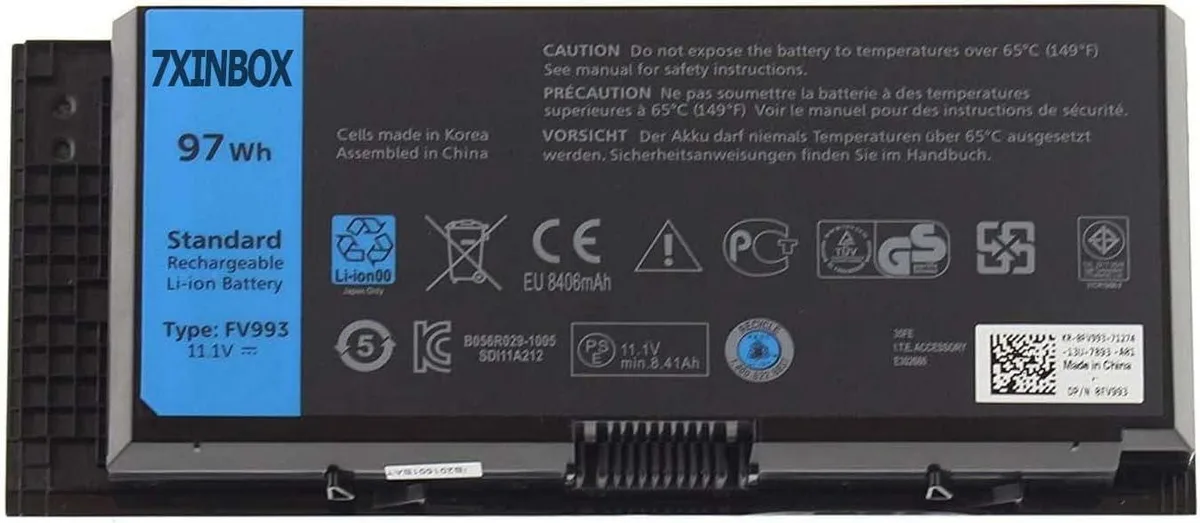 NShi NShi 11.1V 97Wh 9-Cell Laptop Battery for Dell Precision M4600 M4700 M4800 M6600 M6700 M6800 — product photo
