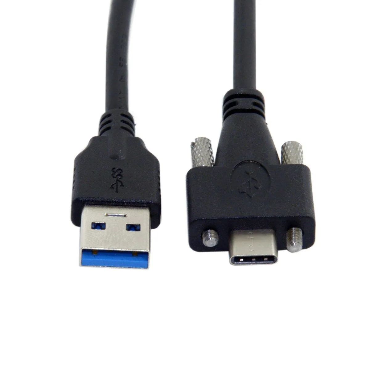 BUCIER BUCIER USB 3.1 Type-C Dual Screw Locking to USB 3.0 Cable 1.2m Panel Mount — product photo