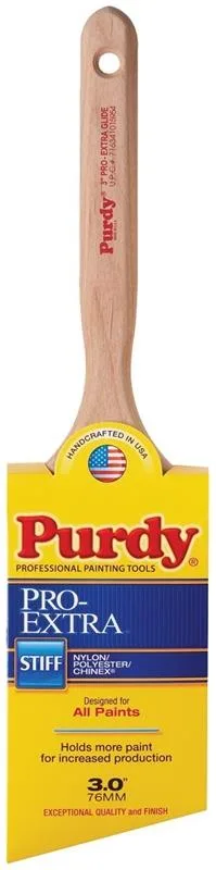 Purdy 3 inch angle sash brush black synthetic bristles wood handle