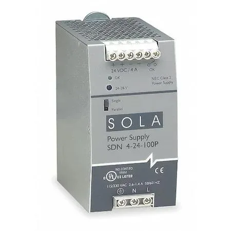 Sola/Hevi-Duty Sola/Hevi-Duty SDN424100LP 115/230V AC 24V DC 92W 3.8A DIN line protection — product photo