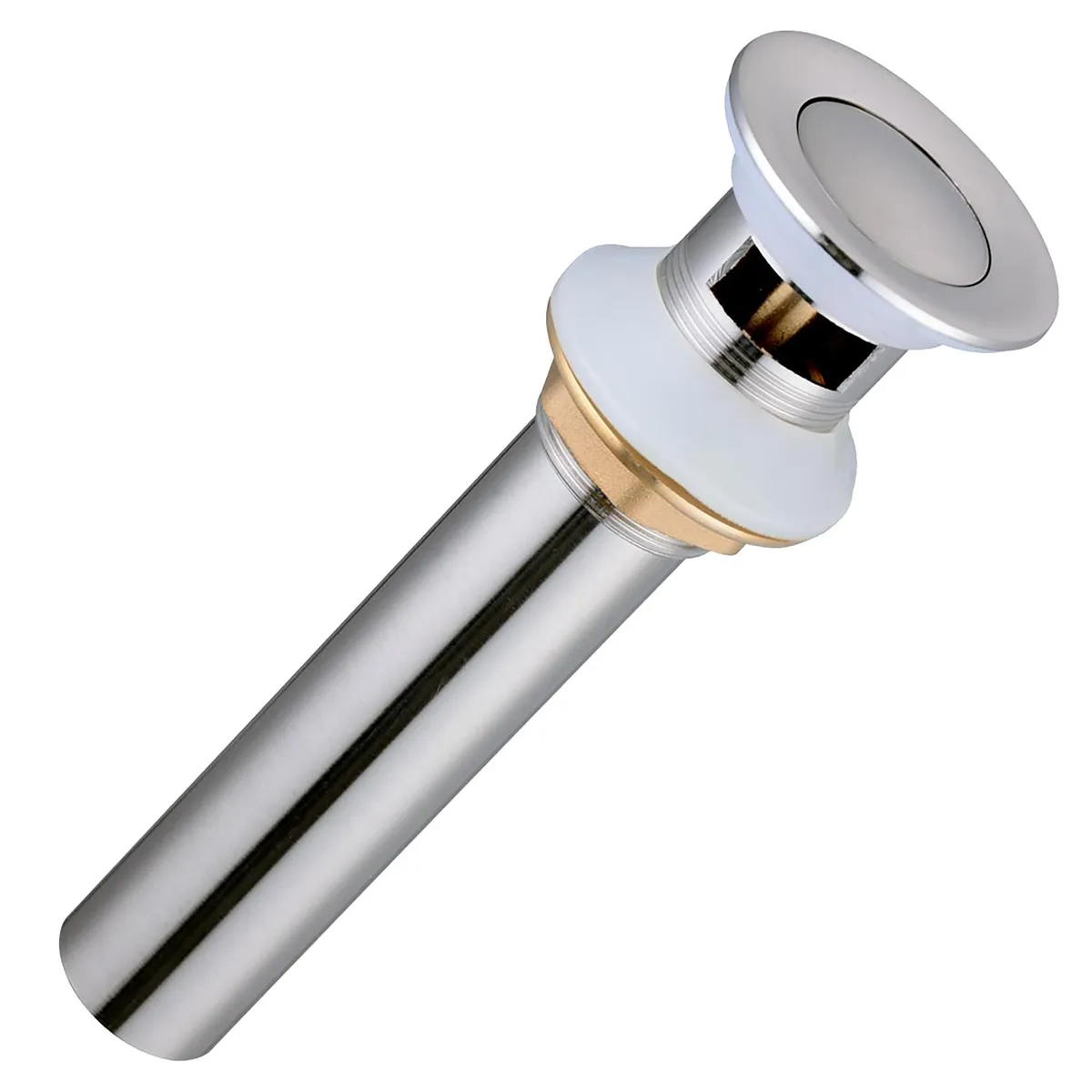 Yescom USA, Inc. Yescom USA, Inc. 81DRN002-BRS38OV-BN 1 3/8" Pop-Up Drain Brass Brushed Nickel Overflow — product photo
