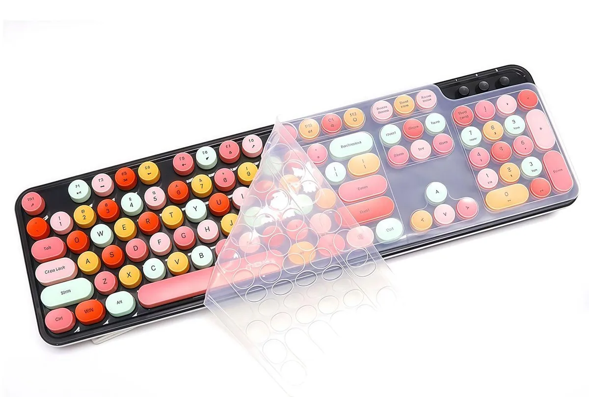  UHamn Silicone Keyboard Cover Clear for MOFII Full-Size Wireless Round Keycaps Keyboard — product photo
