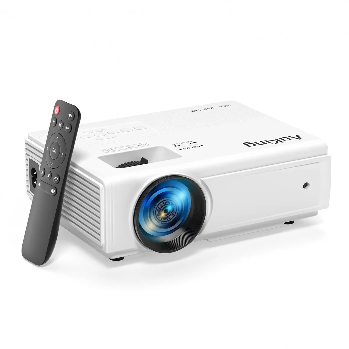  AuKing M8-F White business projector 5000 lumens 1920x1080 200 inch — product photo