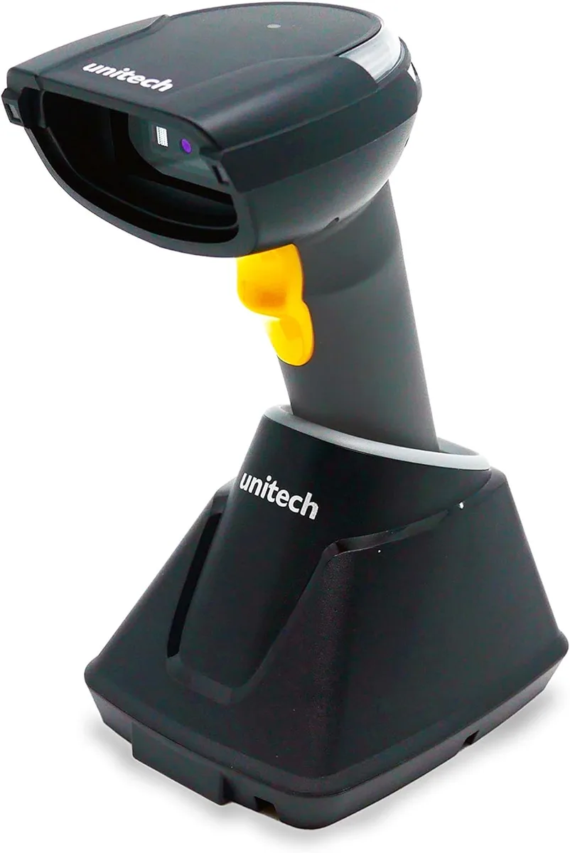 Handheld wireless 2D imager scanner with cradle, matte black finish