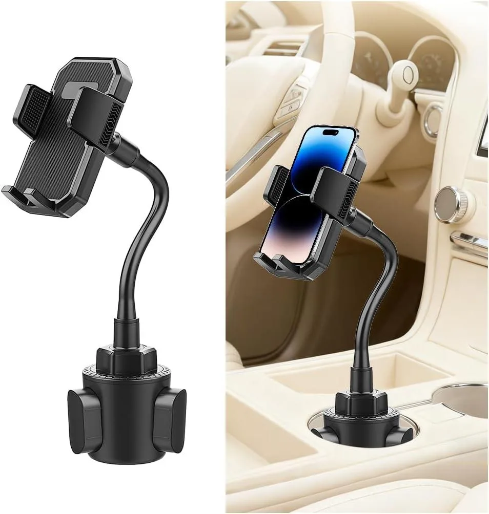 Keyence Keyence Car Cup Holder Phone Mount 360° Rotatable Long Neck Expandable Base 2.68-3.86in 11in Gooseneck — product photo