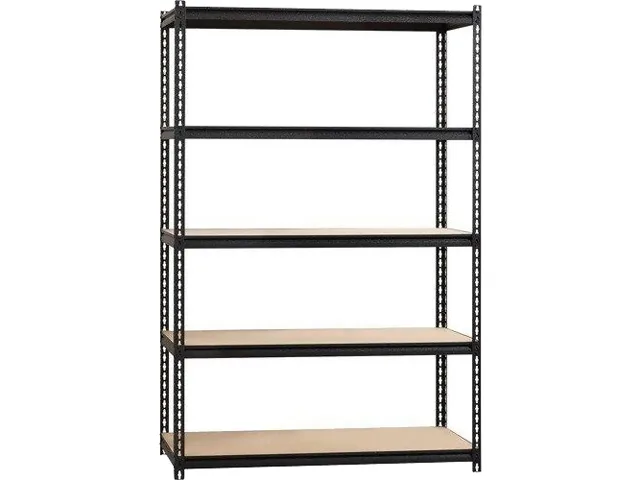 Lorell Lorell 59698 5-Shelf Steel Shelving 48x18x72 2300 lb office furniture — תמונת המוצר