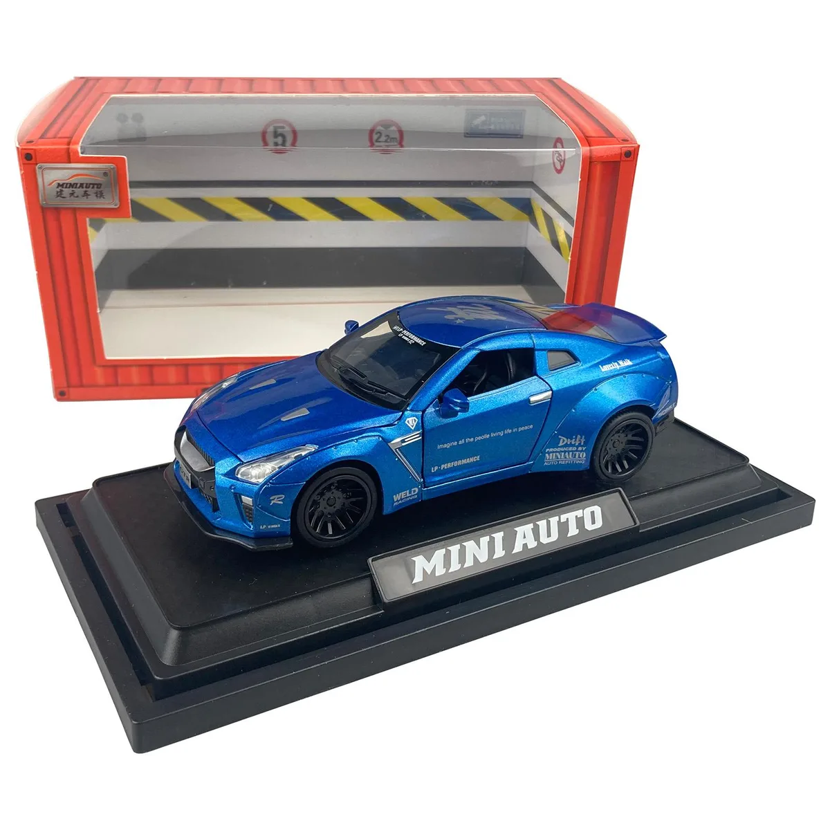 MiniAuto MiniAuto 1:32 Nissan GTR R35 Nismo Widebody Diecast Vehicle (Blue) — product photo