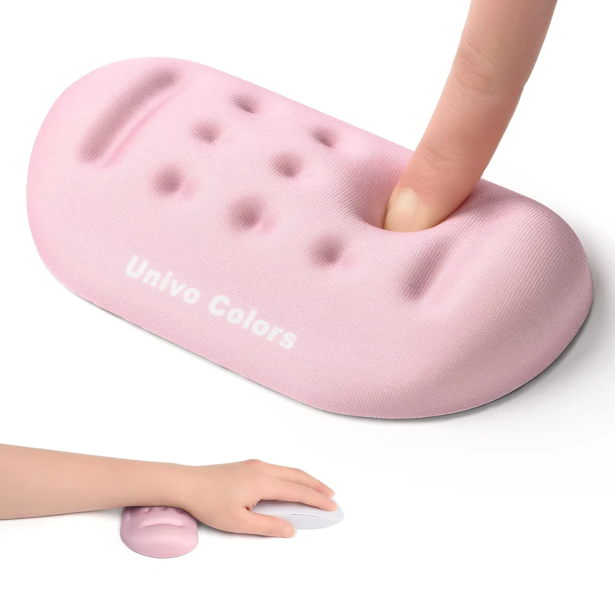  Univo Colors KW66 Pink Memory Foam Wrist Rest 13x7x2 cm — product photo