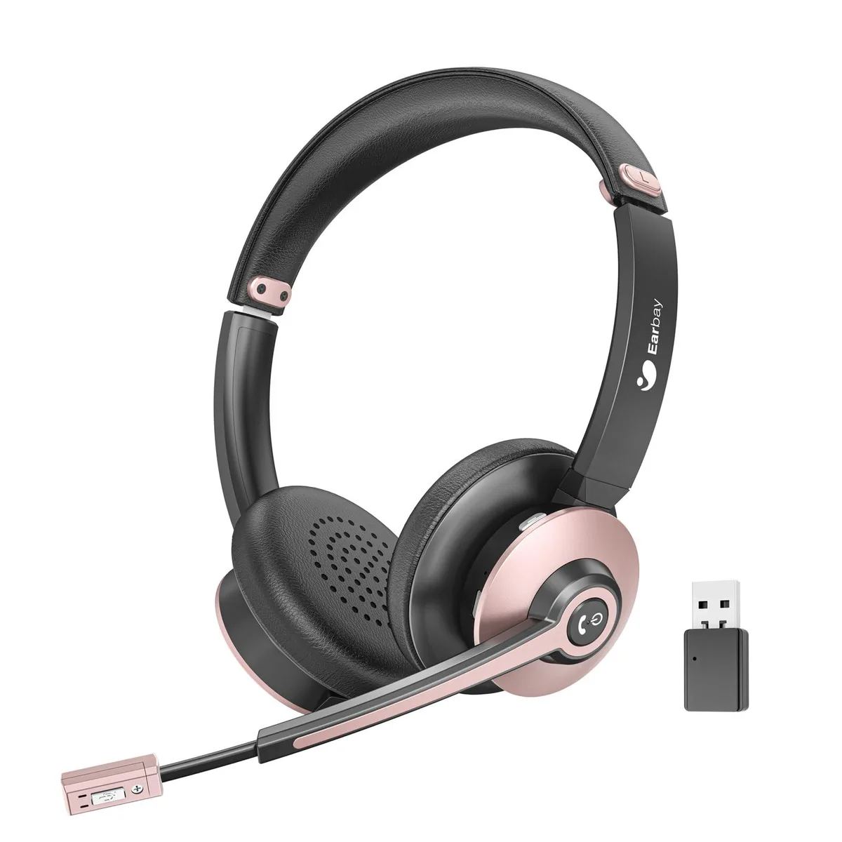 Earbay BT782GDG Bluetooth 5.0 headphone, 26 h, 10 m, rose — product photo