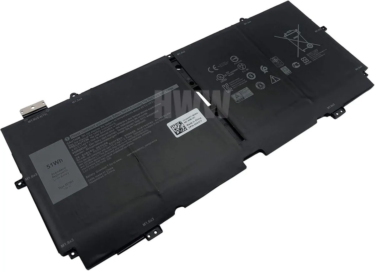 NShi NShi 7.6V 51Wh laptop battery for Dell XPS 13 7390 2-in-1, Black — product photo