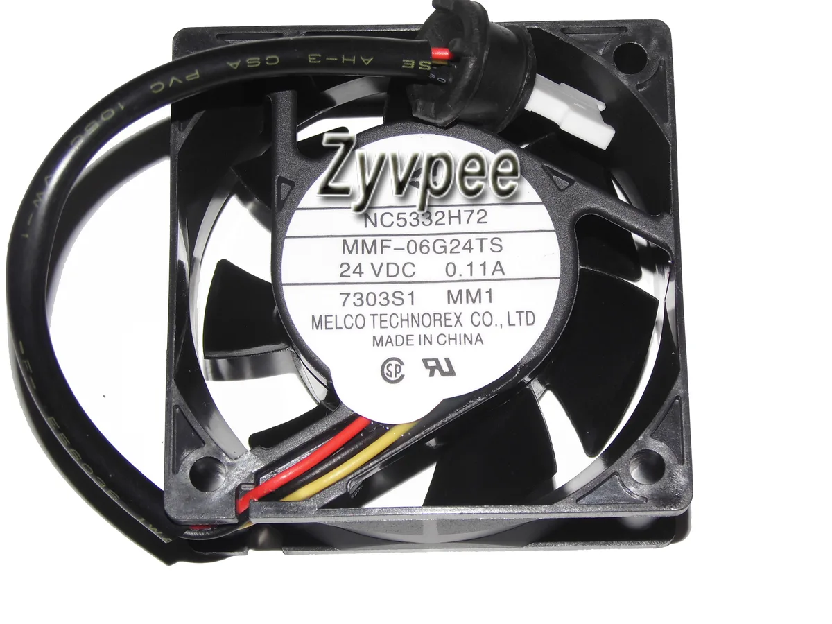 Zyvpee Zyvpee MMF-06G24TS MM1 60×60×25 mm 24 V 0.11 A 3-pin case fan — product photo