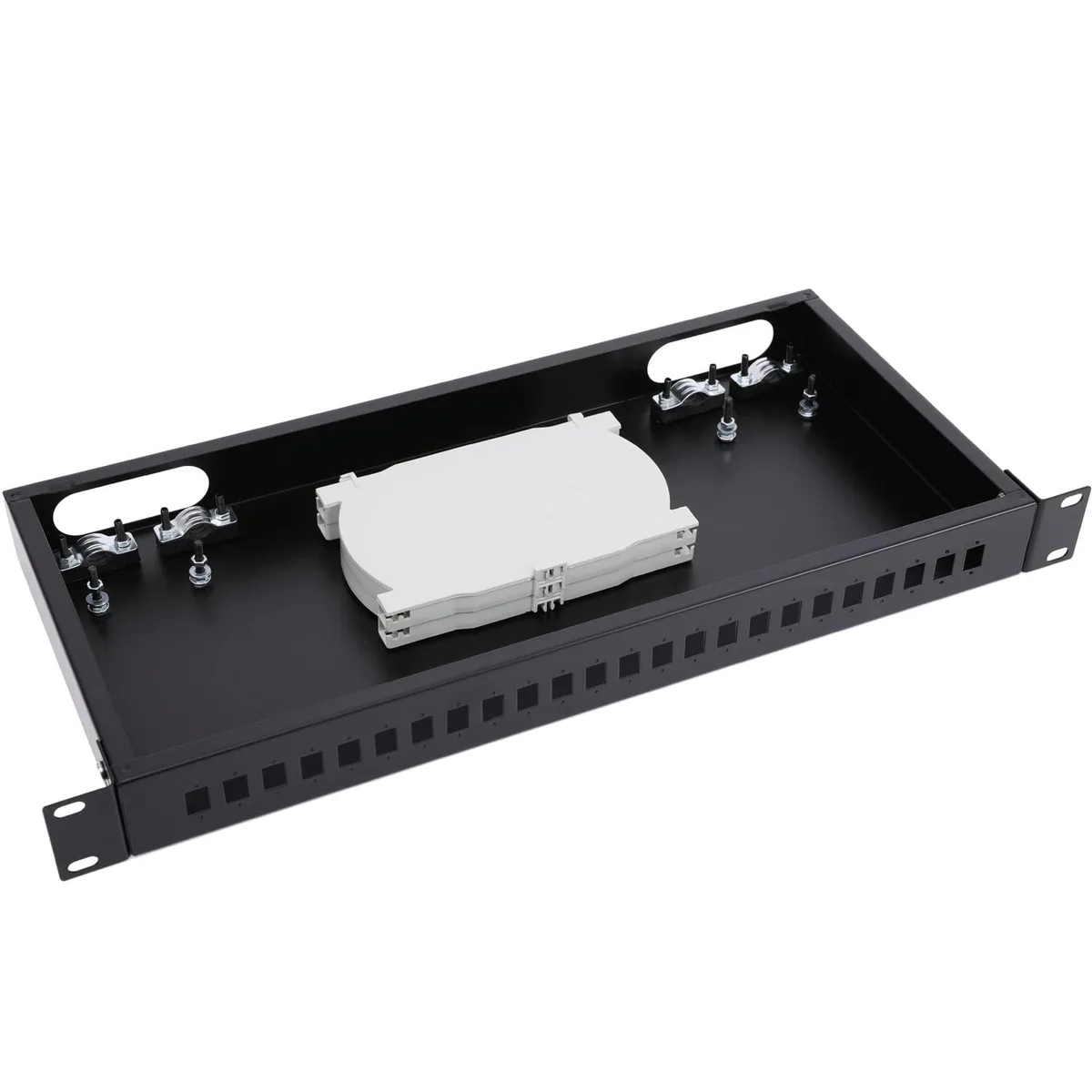 WUQ WUQ 19" 1U Fiber Patch Panel 48 Fibers 2 Splice Trays — product photo
