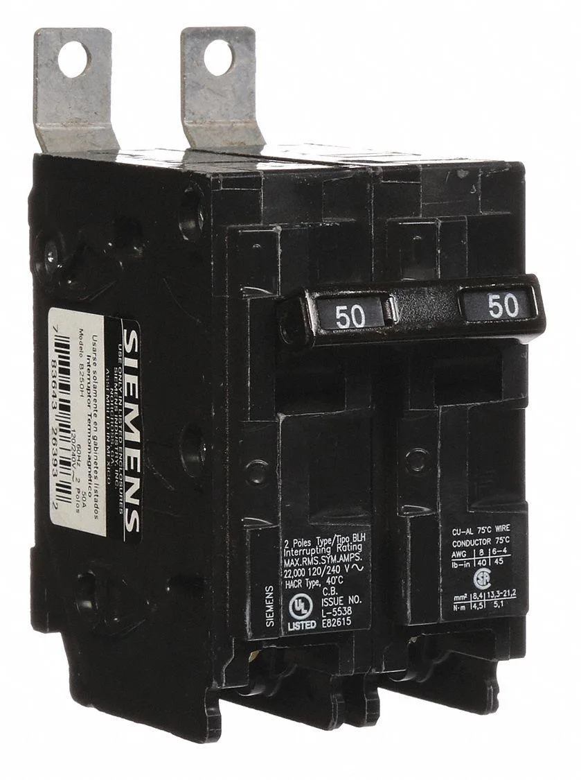 SIEMENS SIEMENS B250H BL Series 50A 2 Pole 120/240V AC Circuit Breaker — product photo