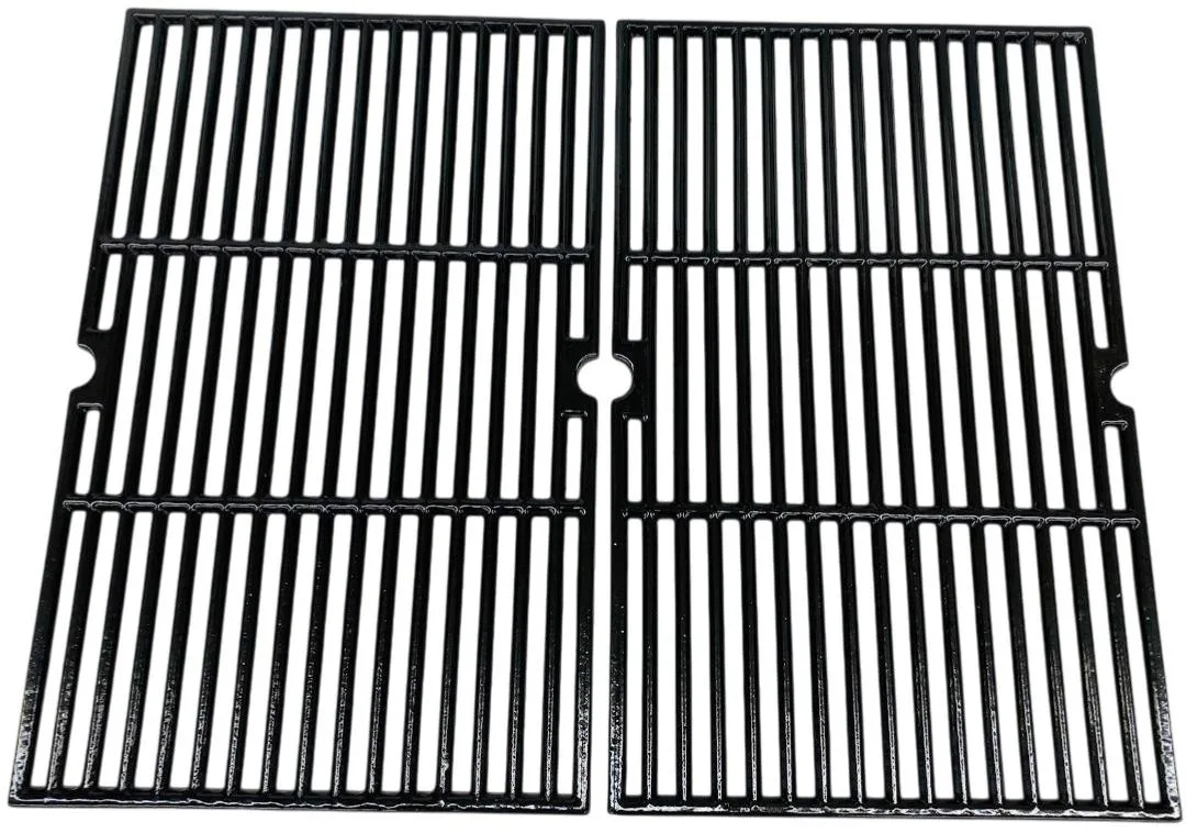 Two rectangular porcelain-coated cast iron grids side by side