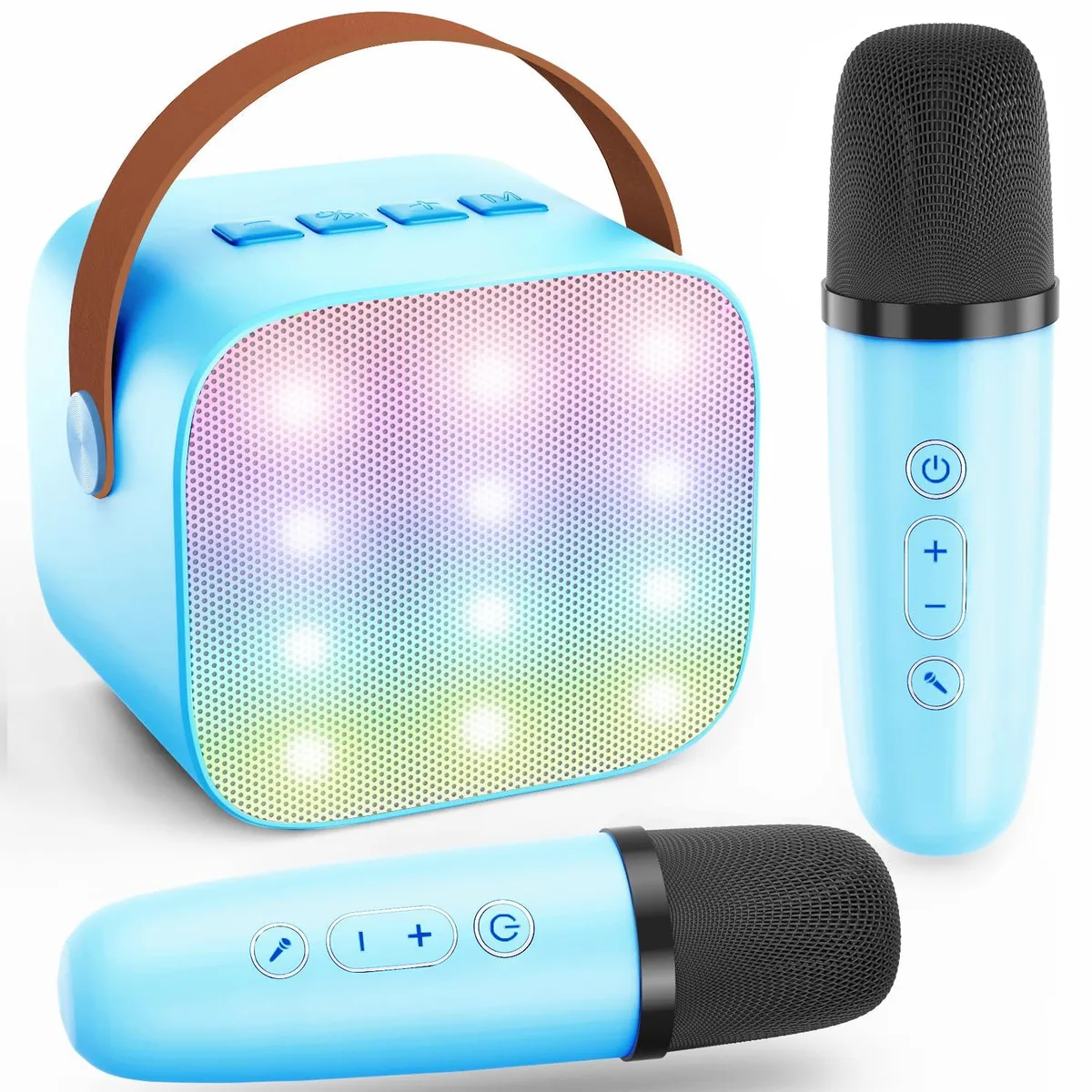  iLive P2 Karaoke System Blue 2 Wireless Microphones Bluetooth 5.3 — product photo