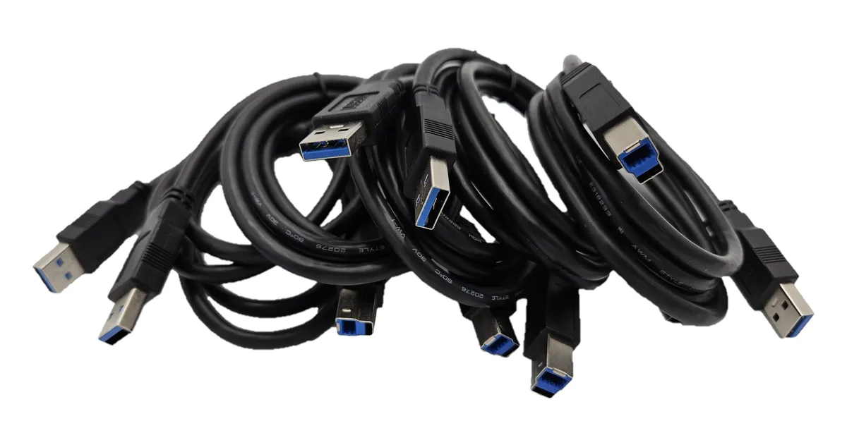 Micro Connectors Micro Connectors USB 3.0 A-Male to B-Male Cable 5-Pack 4 Feet — product photo
