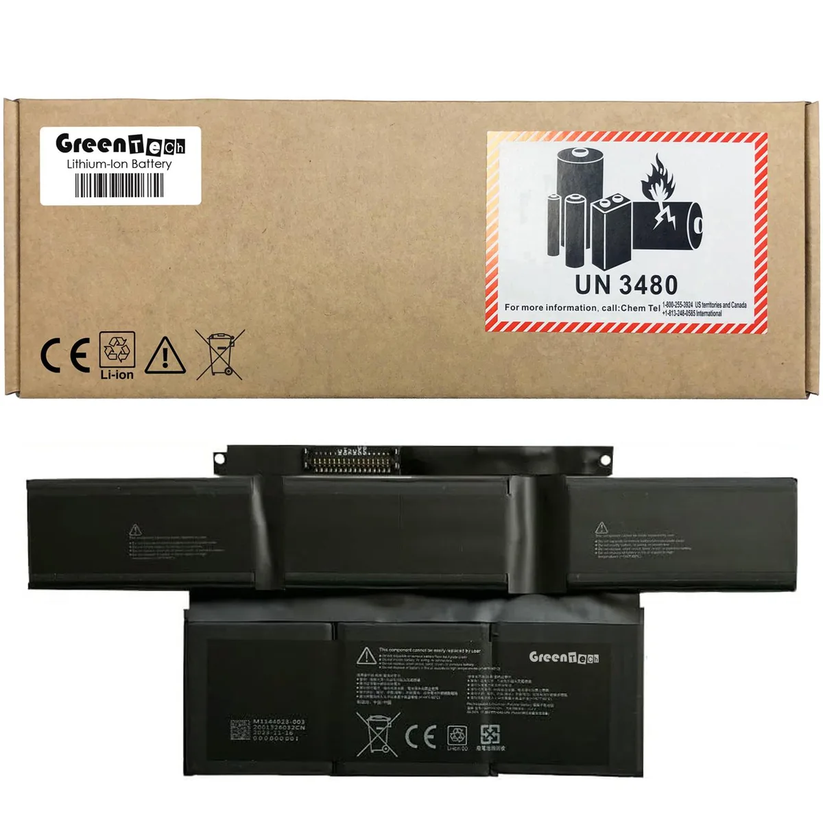 GreenTechLLC GreenTechLLC 1964 laptop battery 56.3Wh 11.35V 6-cell for Surface Laptop Studio 14.4 — product photo