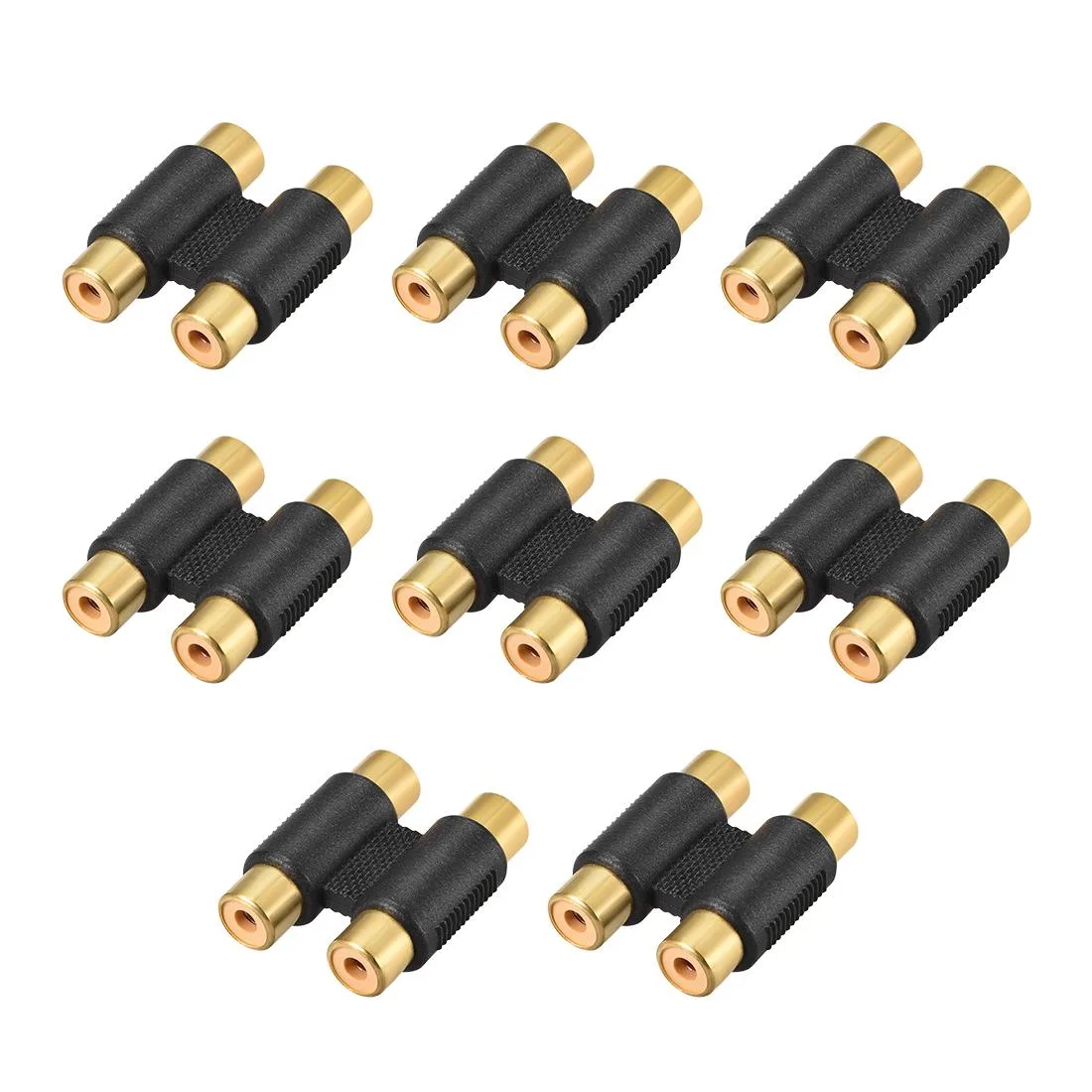 Unique-Bargains Unique-Bargains RCA 2 Female to 2 Female Coupler Gold-plated 8Pcs — product photo