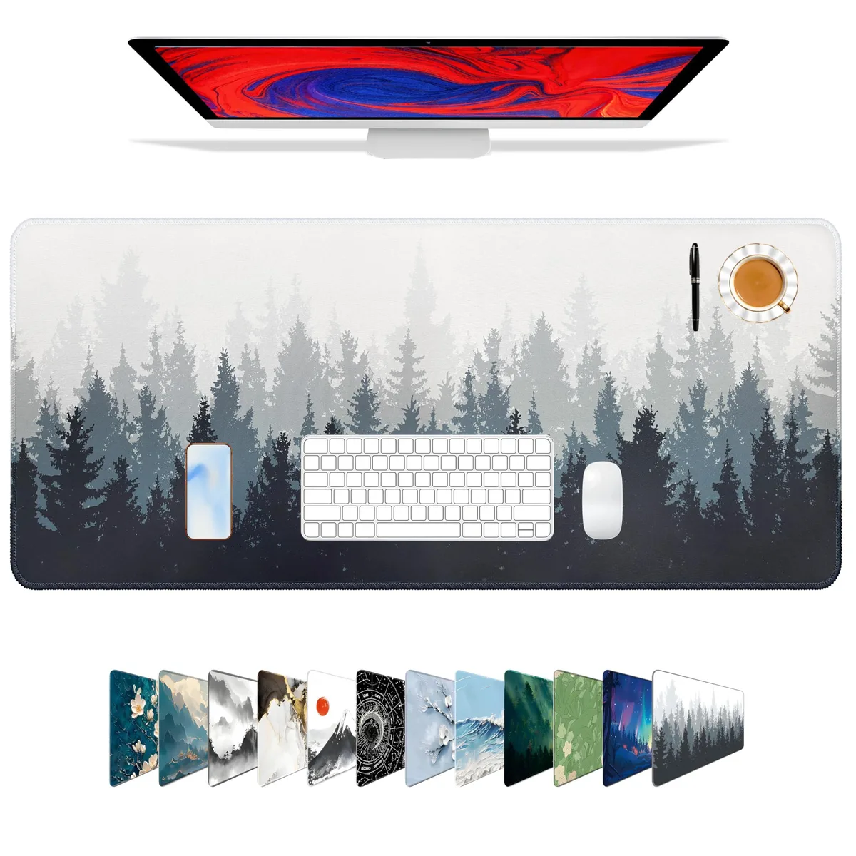 Galdas Mouse Pad Tree 31.5 x 11.8 in — product photo