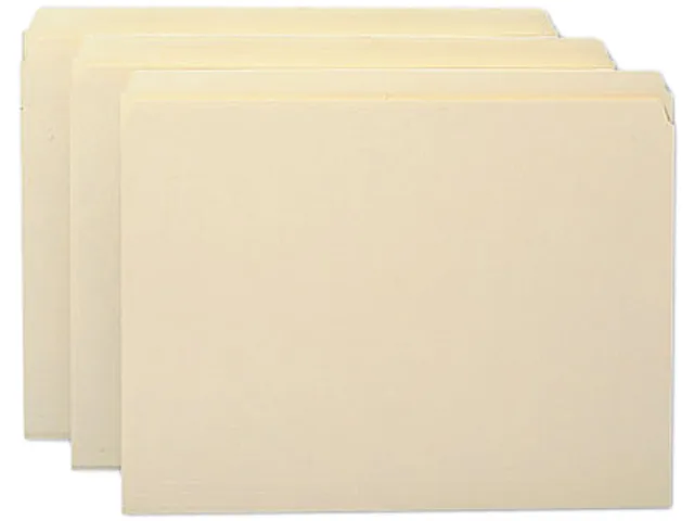 Smead Smead 10300 file folder, straight cut, one-ply top tab, letter, manila, 11-pt, 100/box — صورة المنتج