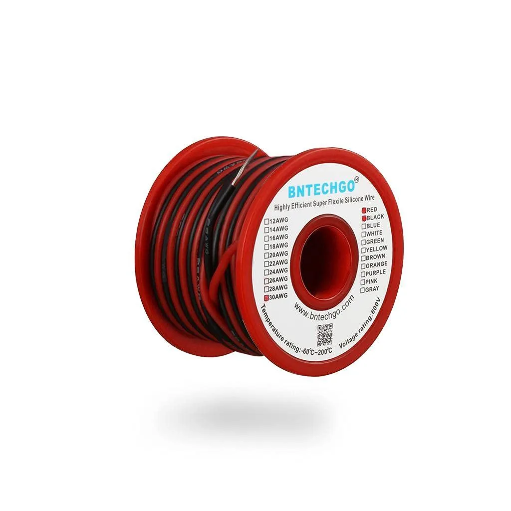  RCA SW30G11008F50C2 30 AWG Silicone Wire Red Black 50 ft Each — product photo