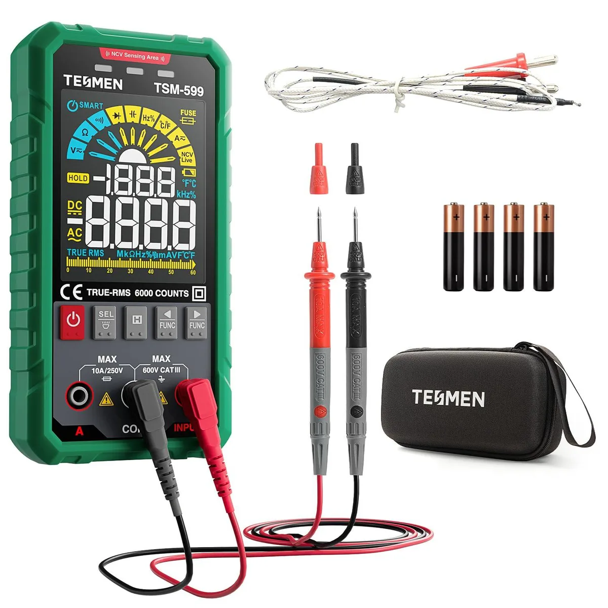 KEHIPI KEHIPI TSM-599 Smart Digital Multimeter TRMS 6000 Counts Voltage Tester Volt Meter — product photo