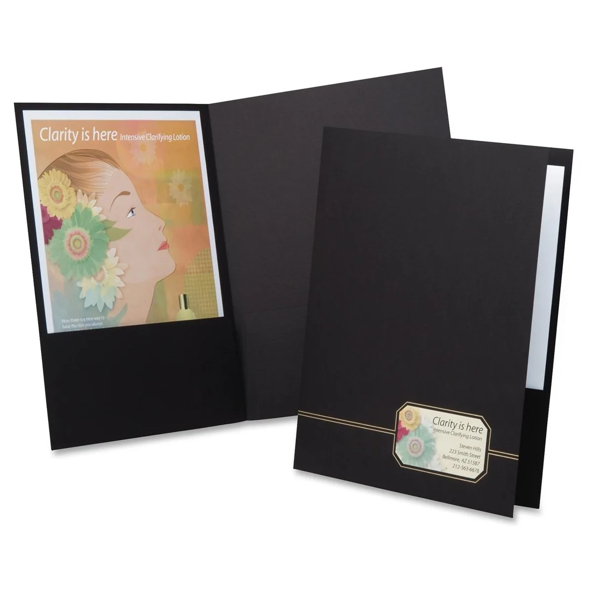 TOPS TOPS 04161 Executive Portfolio Accessory 4 Pack Black Gold Linen — fotografija proizvoda