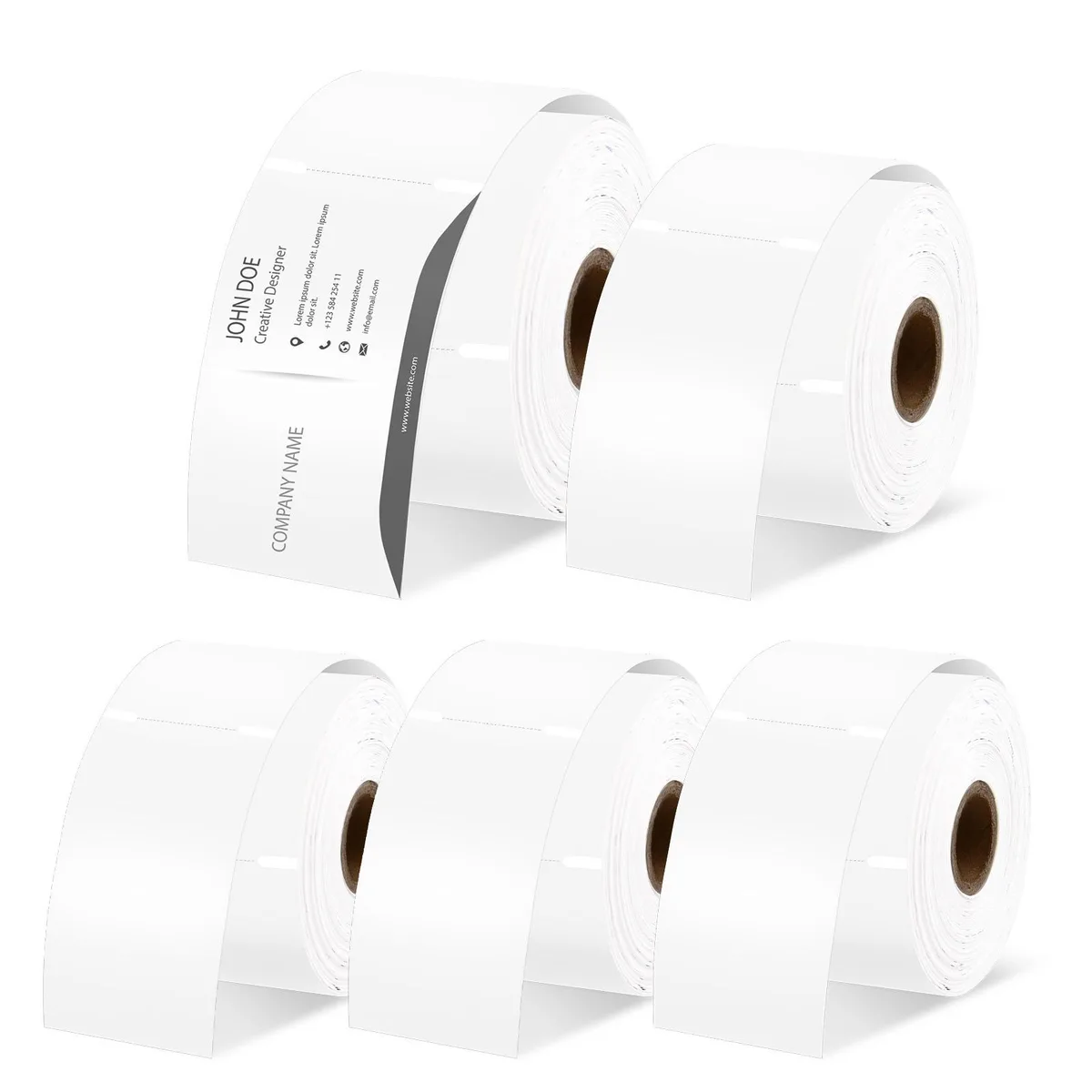 GREENCYCLE GREENCYCLE DM-30374 Non-Adhesive Appointment Card Label 5 Rolls 300 Labels 2" x 3.5 — product photo