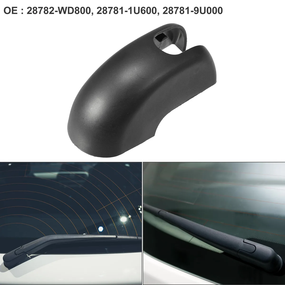 Unique-Bargains Unique-Bargains Rear Wiper Arm Cover Cap for Nissan Note 2005-2012 Black — product photo