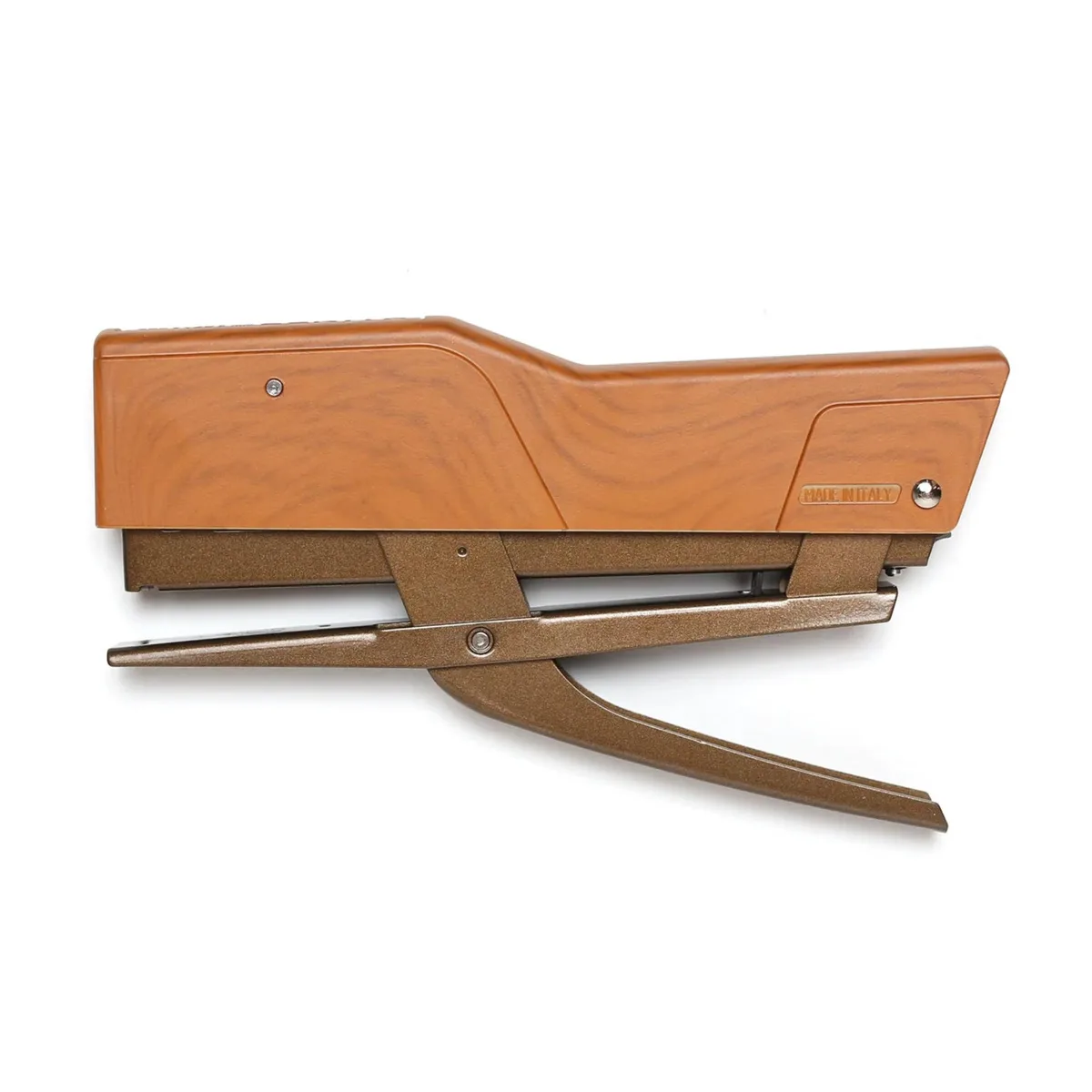 Zenith 590 plier stapler with wood grain finish