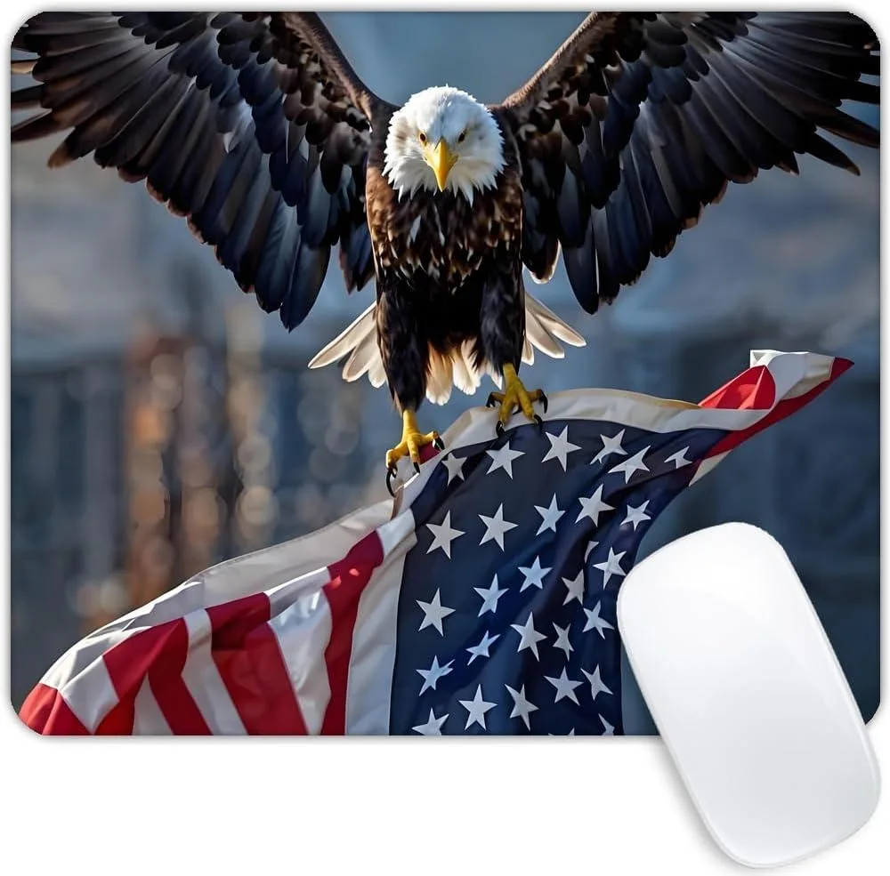 BAOFENG BAOFENG Eagle American Flag Mouse Pad 240×200×3mm — product photo