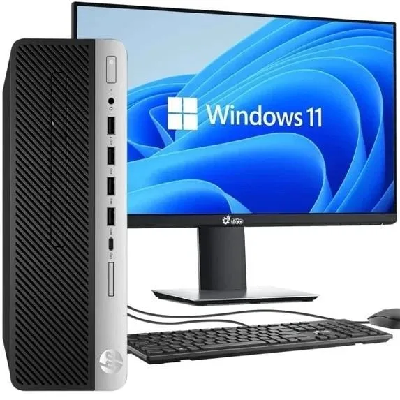 HP HP 800 G5 SFF Desktop PC i5-9500 3.00-4.40GHz 8GB DDR4 128GB 22" Monitor Windows 11 Pro — product photo