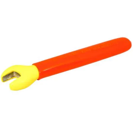 Gray Tools 15mm insulated open-end wrench, orange and yellow layers