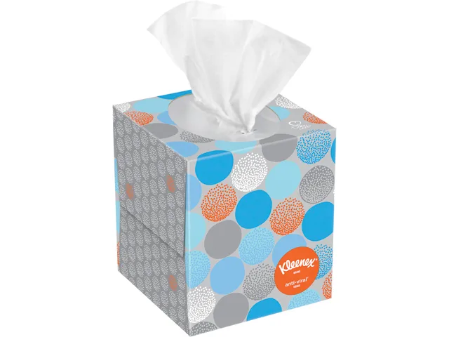Kleenex Kleenex 21286 Anti-Viral Facial Tissue Cube 3 Boxes cleaning — product photo