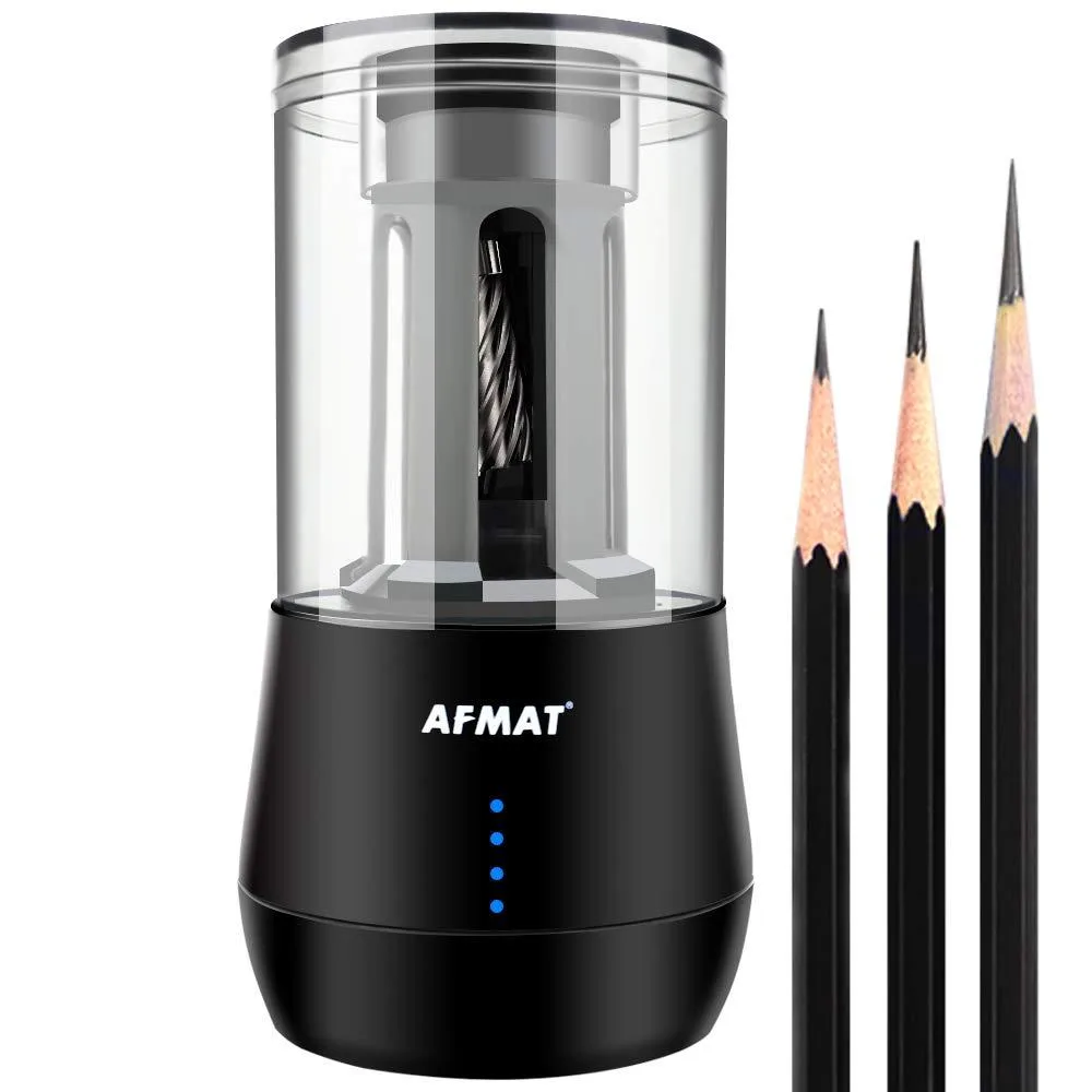  AFMAT Rechargeable Long Point Pencil Sharpener 6-8.5mm 8-25mm 300x — product photo