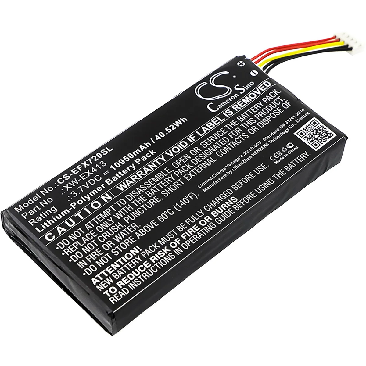 Cameron &amp; Co Cameron &amp; Co DS-CS-EFX720SL 10.95 Ah Li-Polymer GPS battery black — product photo