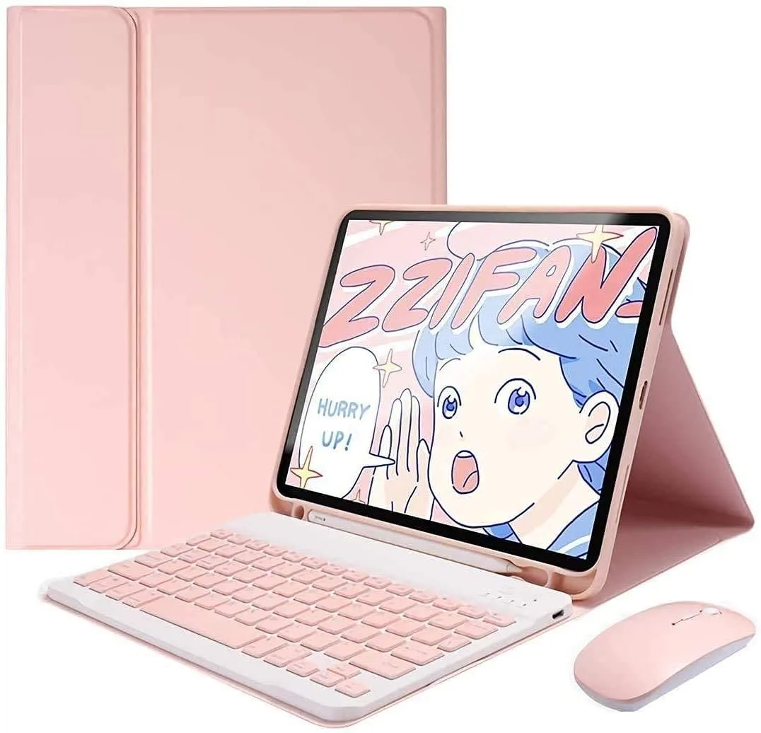 BESIGN BESIGN Keyboard Case 2 in 1 Accessory for iPad Air 13 inch 2024 2025 Pro 12.9 2020 2021 2022 Pink — product photo