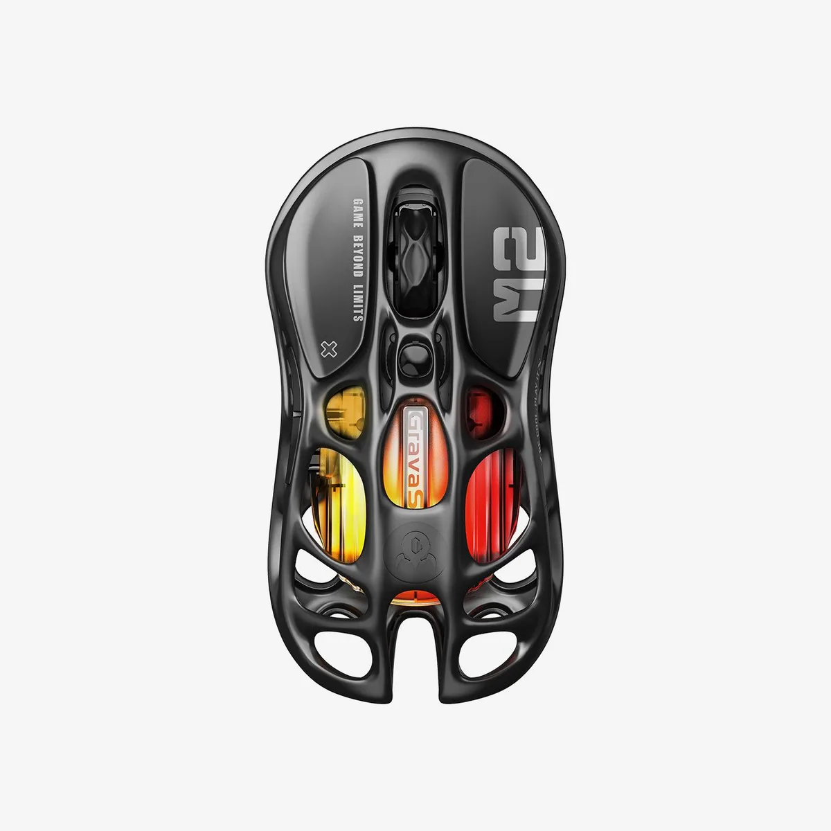 GravaStar GravaStar Mercury M2 Gaming Mouse 26000 DPI PAW3395DM 79-88g Stealth Black — product photo