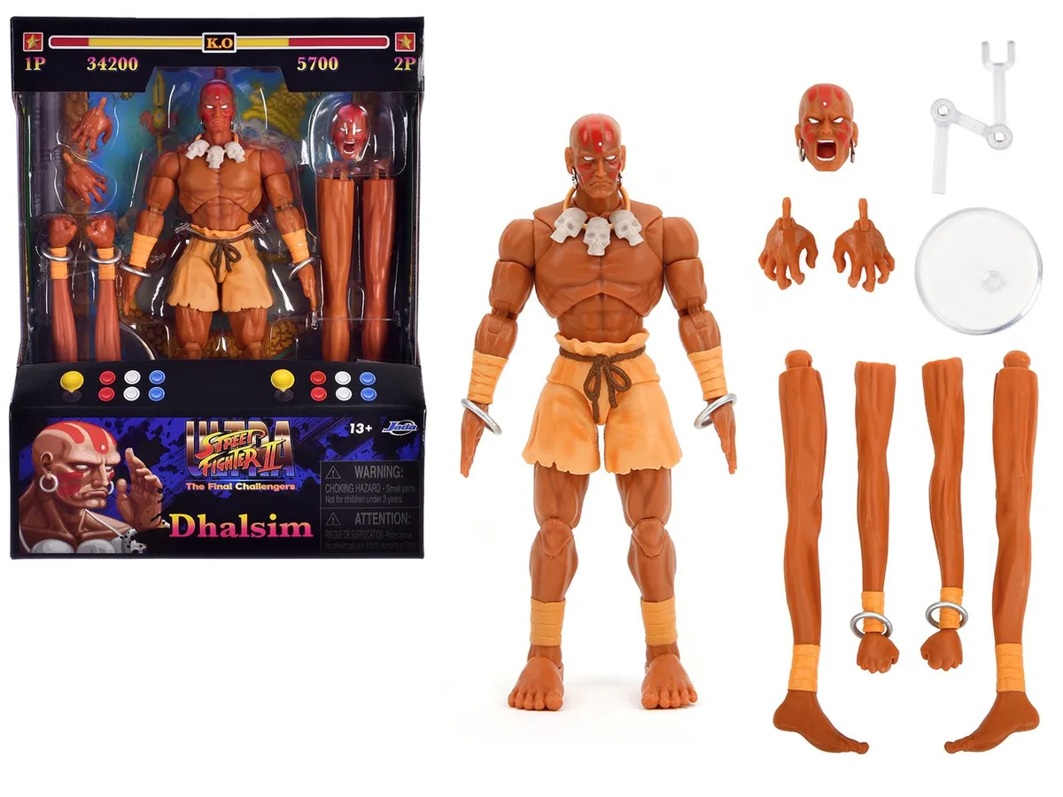 Jada Jada Dhalsim 6" Moveable Figure Ultra Street Fighter II 2017 hobby collectible — product photo