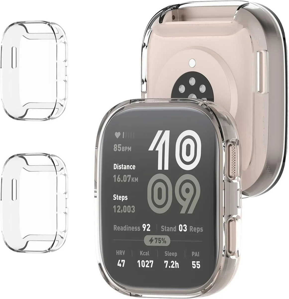ETEIZU ETEIZU Screen Protector Case for Amazfit Bip 6 46mm 2-Pack TPU — product photo