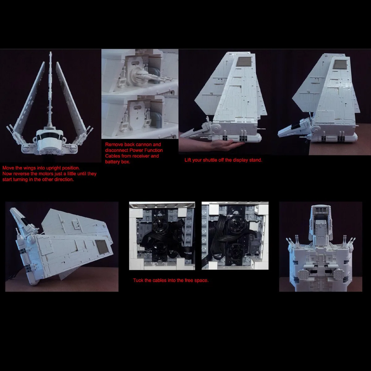 ZITIANYOUBUILD ZITIANYOUBUILD C4952 Imperial Shuttle Power Functions Display Stand — product photo