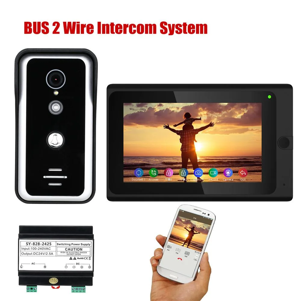 visiPower visiPower 7 Inch 2-Wire Video Door Phone Intercom System 1000TVL Night Vision 4.7" Monitor — product photo