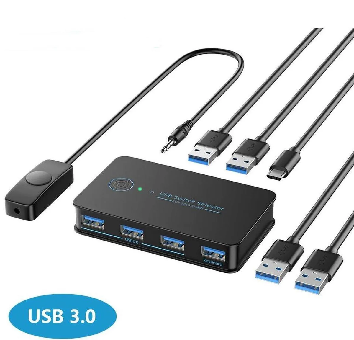 Vszerda Vszerda USB 3.0 Switch 2 in 4 Out KVM Switch — product photo